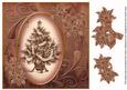Dusky Pink Tree 8in Swirl Decoupage Topper