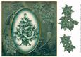 Teal Tree 8in Swirl Decoupage Topper