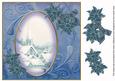 Blue Ice Church 8in Swirl Decoupage Topper