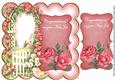 Pink Rose Arch New Job 8in Scallop Topper