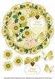 Lemon Daisy Happy Birthday 8in Doily Decoupage Topper