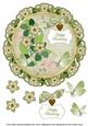 Olive Fmk Happy Birthday 8in Doily Decoupage Topper
