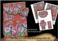 Dark Red Big Blossom Gift Bag Mini Kit, Gift Card & Envelope
