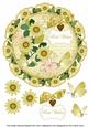 Lemon Daisy Best Wishes 8in Doily Decoupage Topper