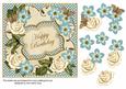 Cream Mix Happy Birthday 7in Fancy Decoupage Topper