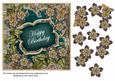 Peacock Met Fleur Happy Birthday 7in Fancy Decoupage Topper