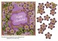 Purple Met Fleur Happy Birthday 7in Fancy Decoupage Topper