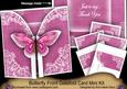 Cerise Butterfly Thank You 3D Gatefold Butterfly Mkit