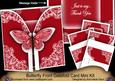 Red Butterfly Thank You 3D Gatefold Butterfly Mkit