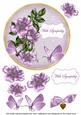 Lilac Wild Rose Sympathy 7in Circle Decoupage Topper