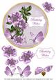 Lilac Wild Rose Birthday Wishes 7in Circle Decoupage Topper