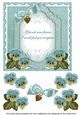 Dteal Pansy If Friends Fancy 7in Decoupage Topper