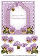 Lilac Pansy If Friends Fancy 7in Decoupage Topper