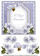 Blue Magnolia Day to Remember Fancy 7in Decoupage Topper