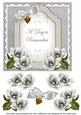 Silver Magnolia Day to Remember Fancy 7in Decoupage Topper