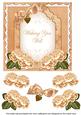 Borange Rose Wish You Well Fancy 7in Decoupage Topper