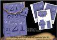 Blue Birthday 21 Gift Bag Mini Kit with Gift Card & Envelope