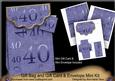 Blue Birthday 40 Gift Bag Mini Kit with Gift Card & Envelope