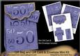 Blue Birthday 50 Gift Bag Mini Kit with Gift Card & Envelope