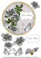 Silver Wild Rose Best Wishes 7in Circle Decoupage Topper