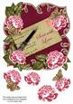 Hot Pink Rose Sent with Love 8in Fancy Rose Topper