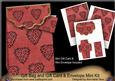 Dark Red Heart Gift Bag Mini Kit with Gift Card & Envelope
