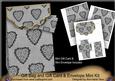Silver Heart Gift Bag Mini Kit with Gift Card & Envelope