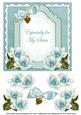 Dteal Magnolia for My Sister Fancy 7in Decoupage Topper