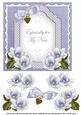 Blue Magnolia for My Nan Fancy 7in Decoupage Topper