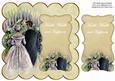 Cream Happycouple Health Wealth Happiness 8in Scallop Topper