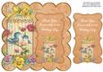 Borange Lovebirds Wedding Thank You 8in Scallop Topper