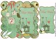 Mint Birdcage Best Wishes 8in Scallop Topper