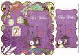 Purple Birdcage Best Wishes 8in Scallop Topper