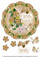 Vintage Tea Forget Me Knot 30th 8in Doily Decoupage Topper