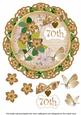 Vintage Tea Forget Me Knot 70th 8in Doily Decoupage Topper