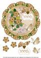 Vintage Tea Forget Me Knot 100th 8in Doily Decoupage Topper