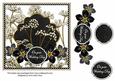 Black Forget Me Knot Wedding Day 7in Time Topper