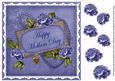Dblue Roses Mothers Day Vintage 8in Decoupage Topper