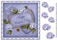 Pblue Roses Mothers Day Vintage 8in Decoupage Topper