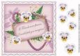Lilac Pansy If Friends - Vintage 8in Decoupage Topper