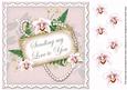 White Orchid Sending Love 8in Decoupage Topper