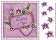 Lilac Orchid Thinking of You 8in Decoupage Topper