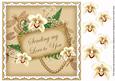 Cream Orchid Sending Love 8in Decoupage Topper