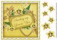 Lemon Orchid Sending Love 8in Decoupage Topper