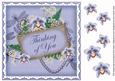 Blue Orchid Thinking of You 8in Decoupage Topper