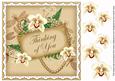Cream Orchid Thinking of You 8in Decoupage Topper