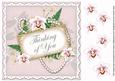 White Orchid Thinking of You 8in Decoupage Topper