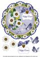 Classic Daisy Happy Easter 8in Doily Decoupage Topper