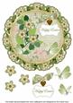 Olive Fmk Happy Easter 8in Doily Decoupage Topper