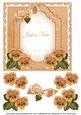Borange Pansy Just a Note Fancy 7in Decoupage Topper